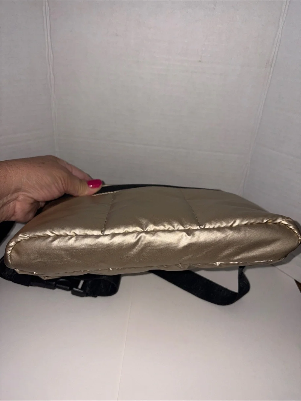 Calpak Gold Quilted Crossbody Belt Bag
